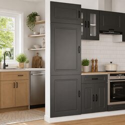 Versatile Black Storage Cabinet for Your Kitchen