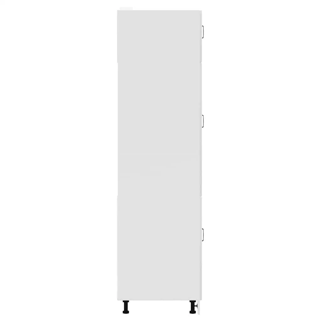 Kitchen Cabinet Engineered Wood High Gloss White Adjustable