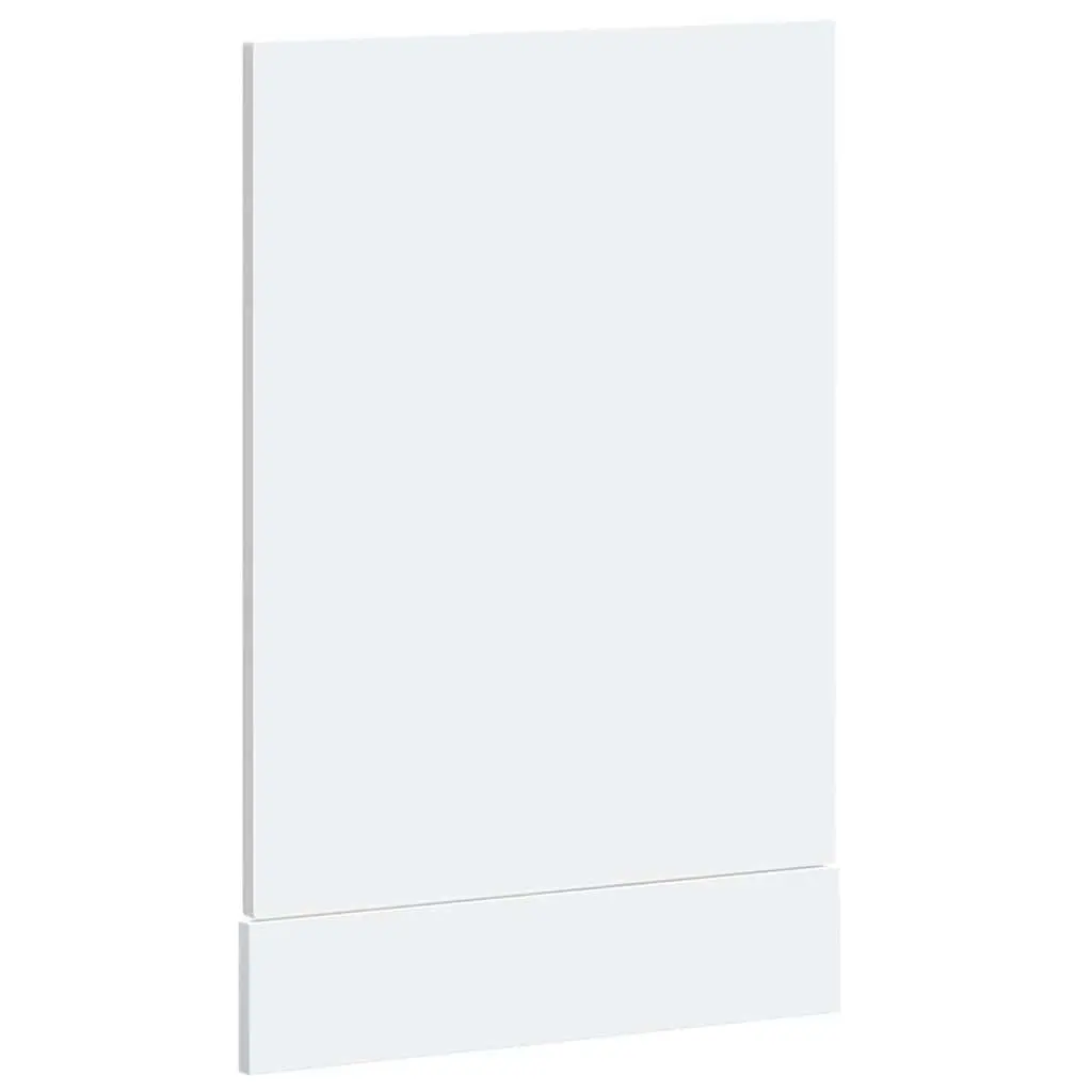 Dishwasher Front Cover Engineered Wood White 45x1.5x57cm Kitchen Cabinet Panel