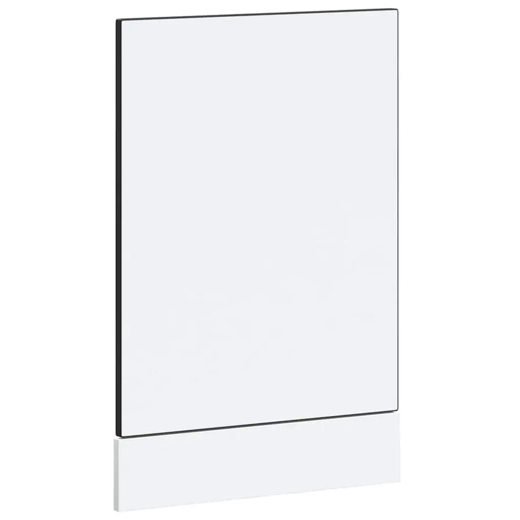 Dishwasher Front Panel Engineered Wood Black 45x1.5x57cm Smooth Surface Kitchen Appliance Cover