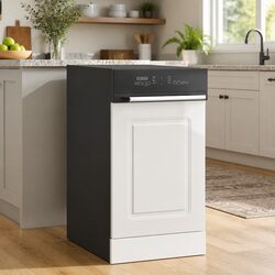 Dishwasher Panel Kitchen Cabinet White High Gloss Engineered Wood 45x57cm