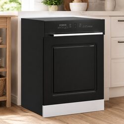 Black Dishwasher Panel, 60cm W x 1.5cm D x 57cm H