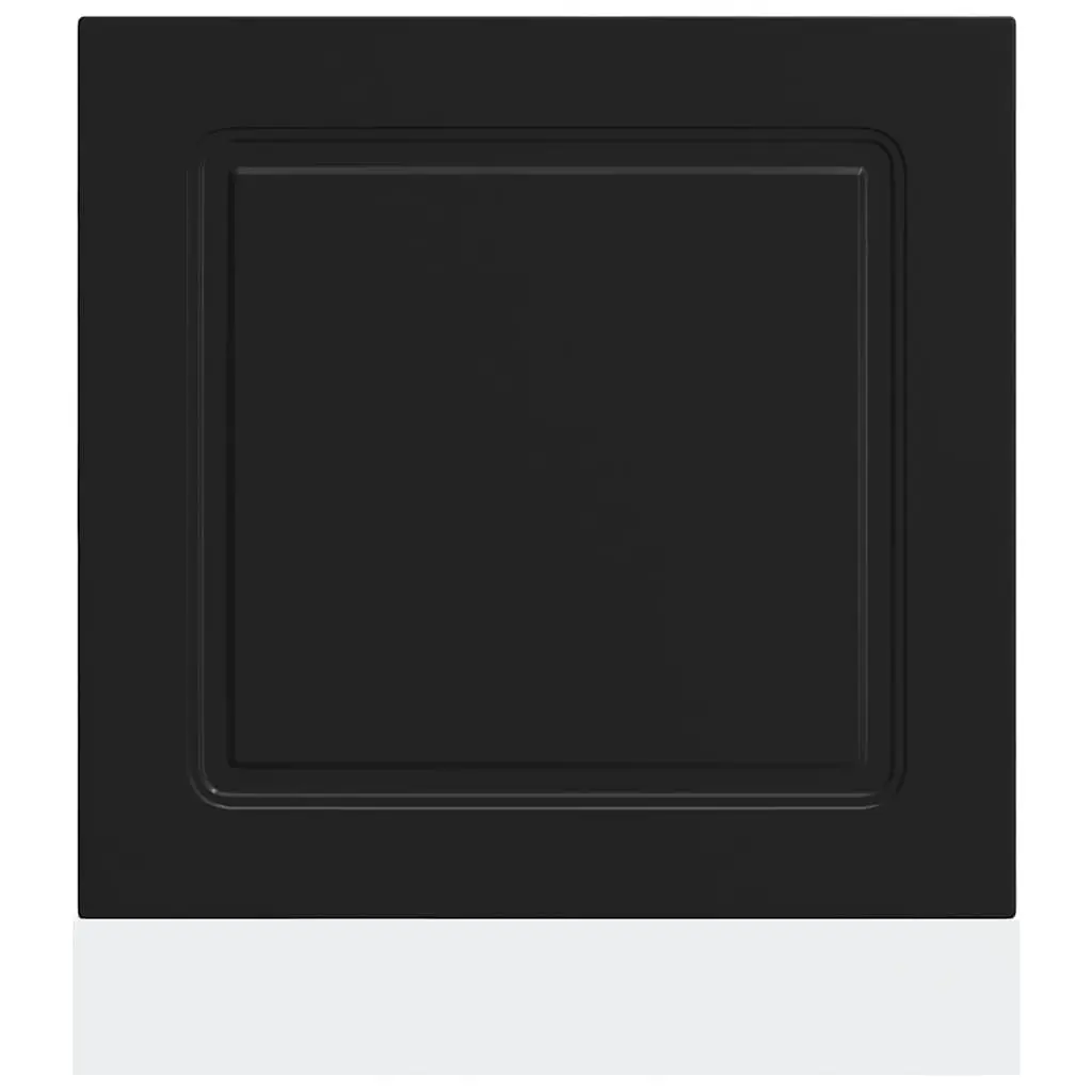 Dishwasher Cover Engineered Wood Black 60cm x 1.5cm x 57cm Moisture Resistant Kitchen Protection Panel