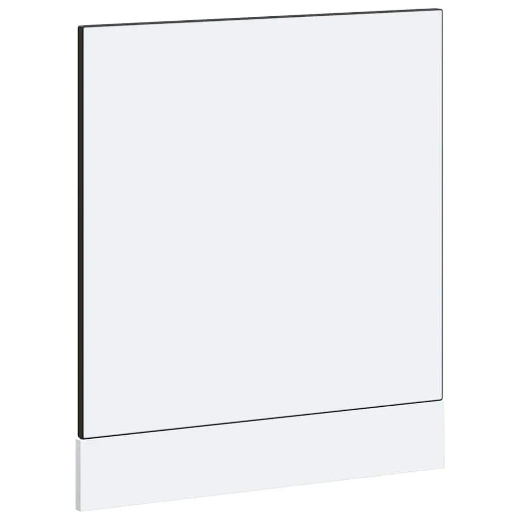 Dishwasher Cover Engineered Wood Black 60cm x 1.5cm x 57cm Moisture Resistant Kitchen Protection Panel