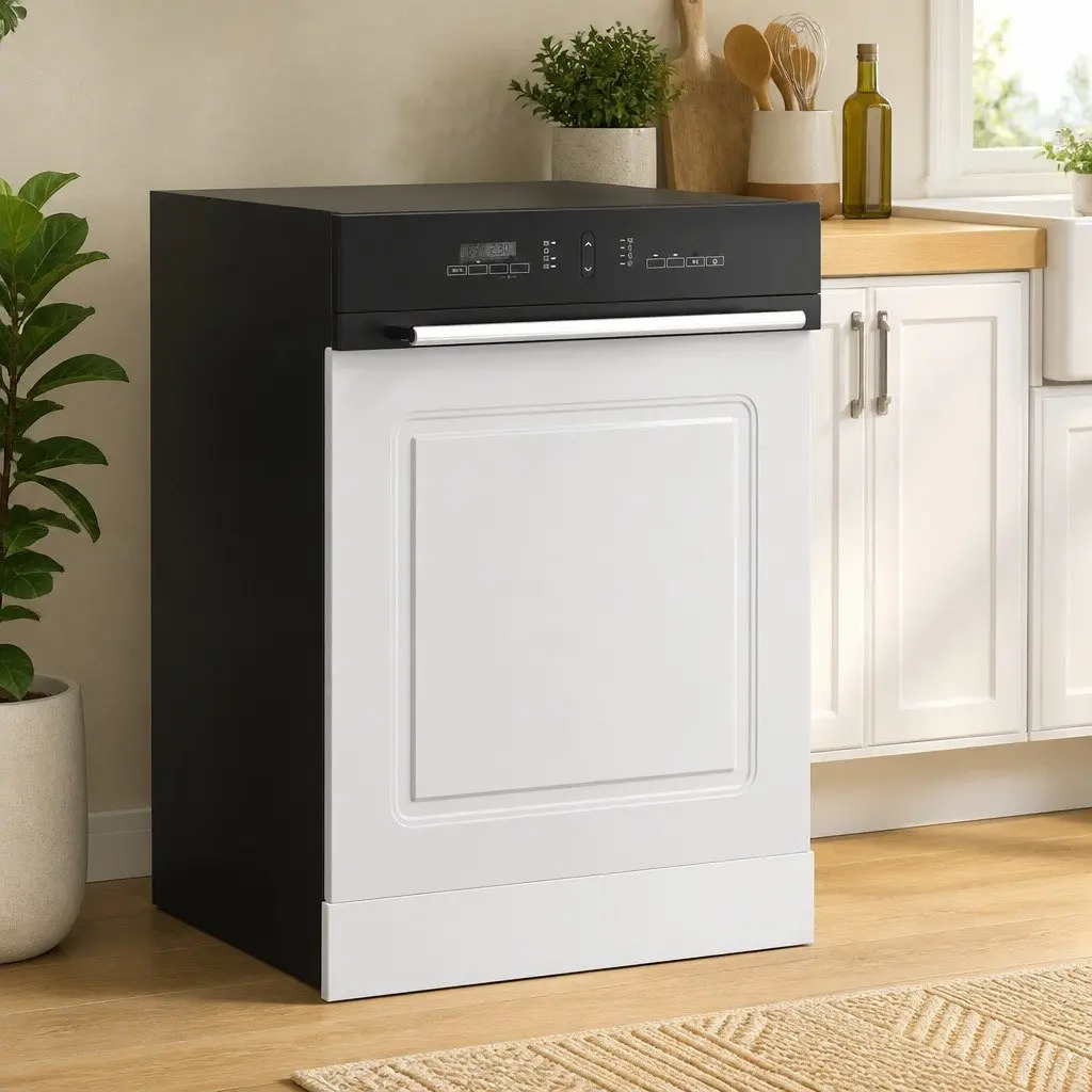 Dishwasher Panel Engineered Wood High Gloss White 60cm x 57cm