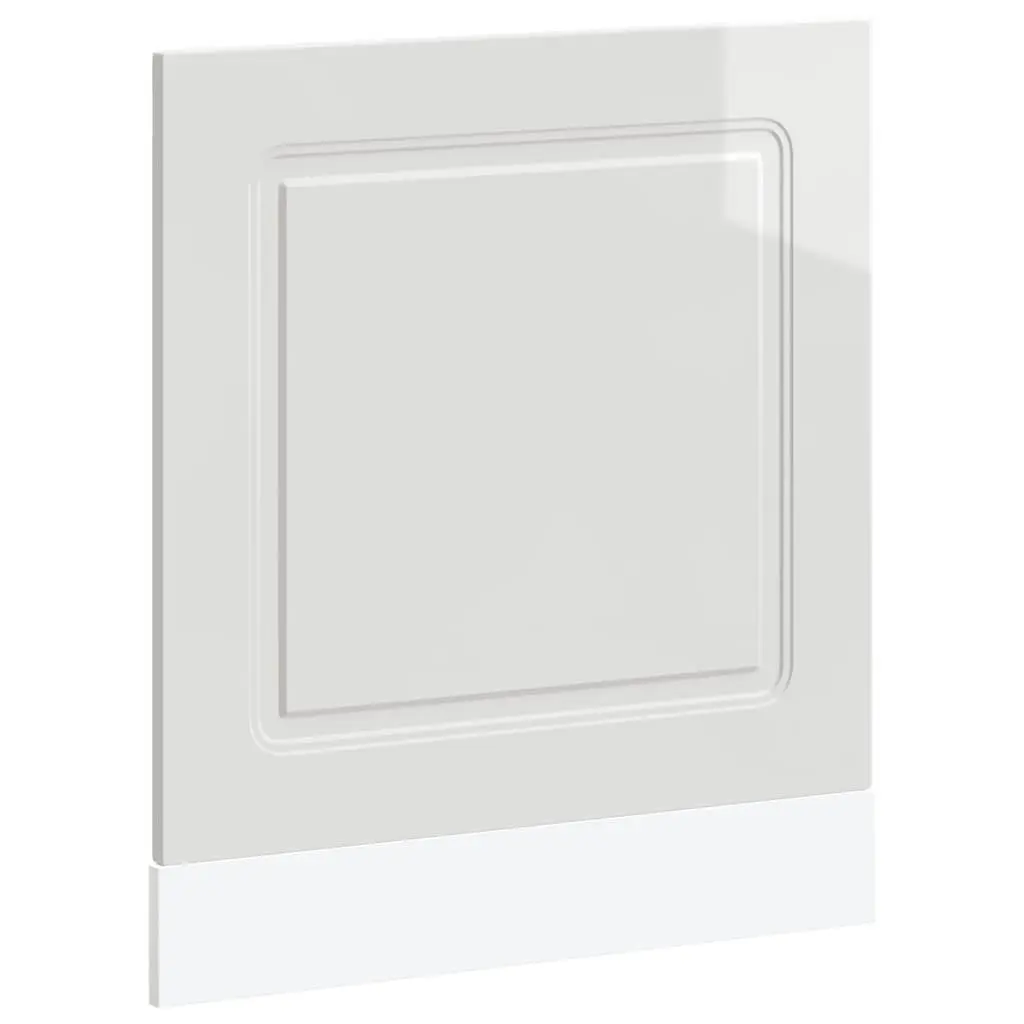 Dishwasher Panel Engineered Wood High Gloss White 60cm x 57cm
