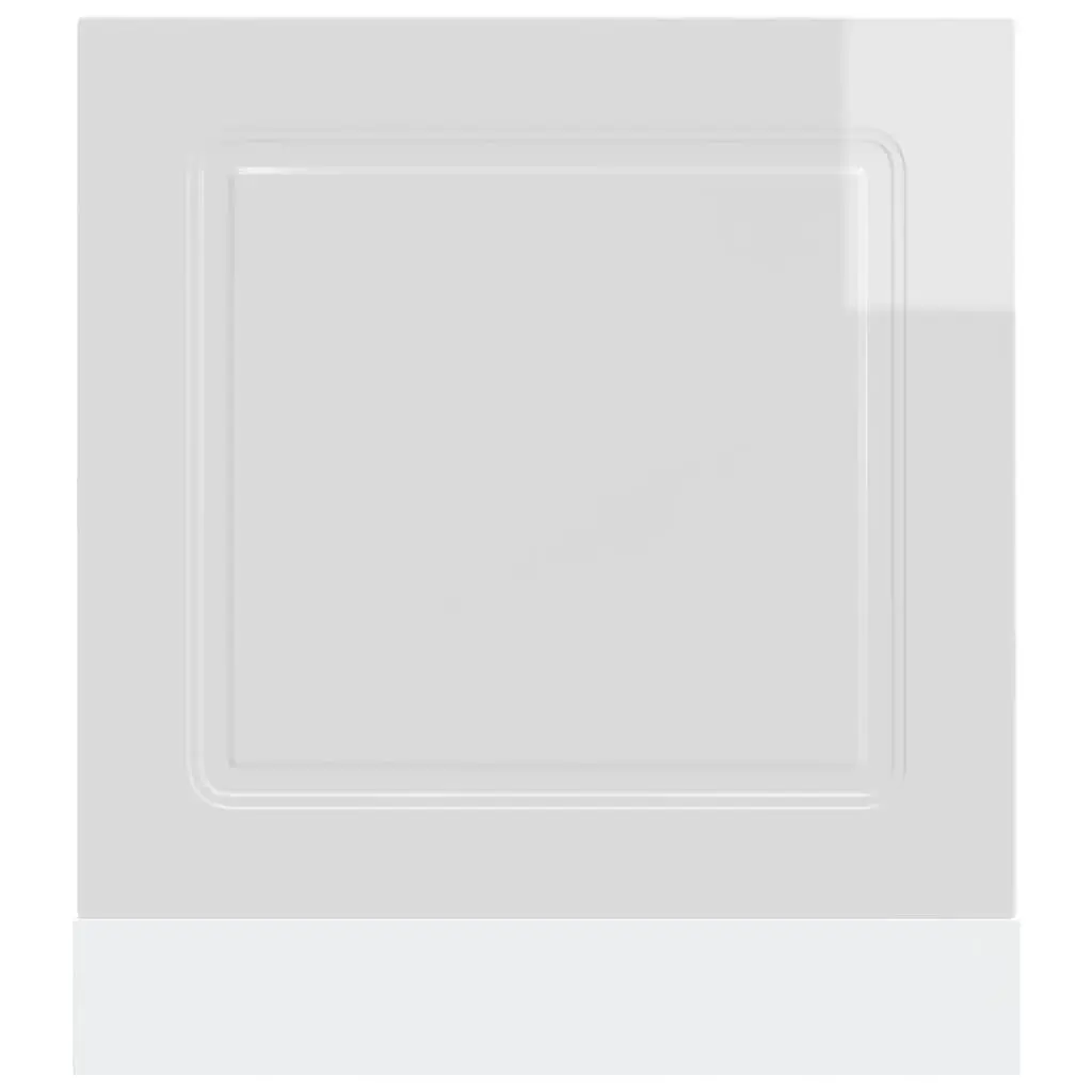 Dishwasher Panel Engineered Wood High Gloss White 60cm x 57cm