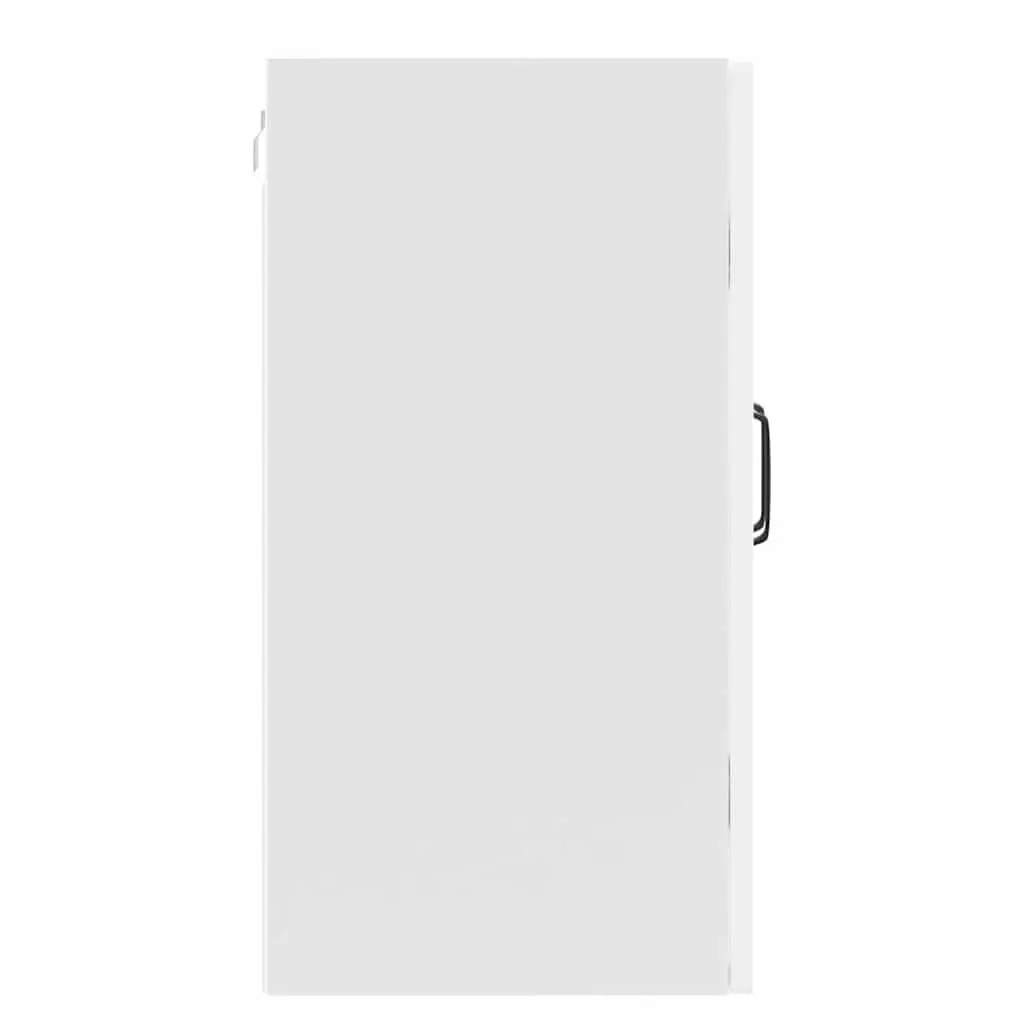 Kitchen Cabinet Engineered Wood Wall-Mounted Storage Unit White Glass Door