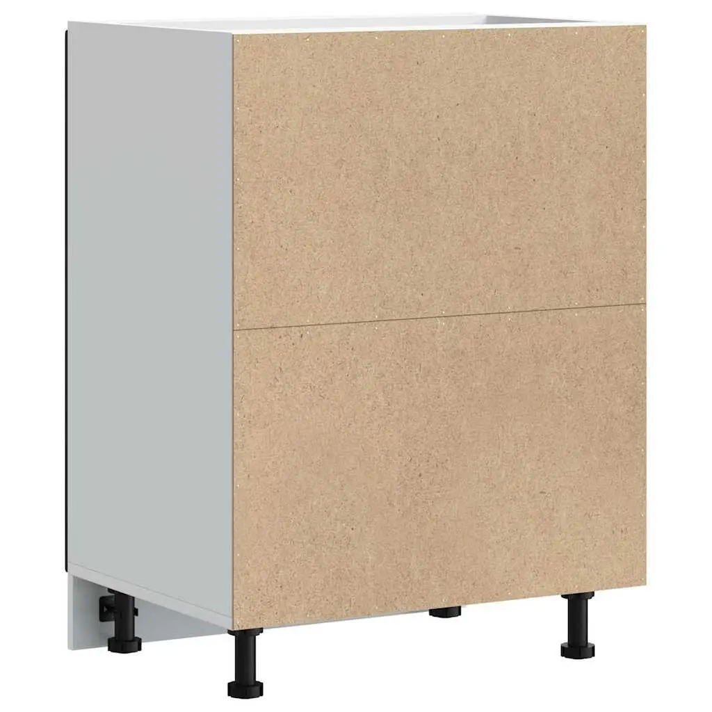 Black Sink Base Cabinet Engineered Wood Kitchen Cupboard with Doors