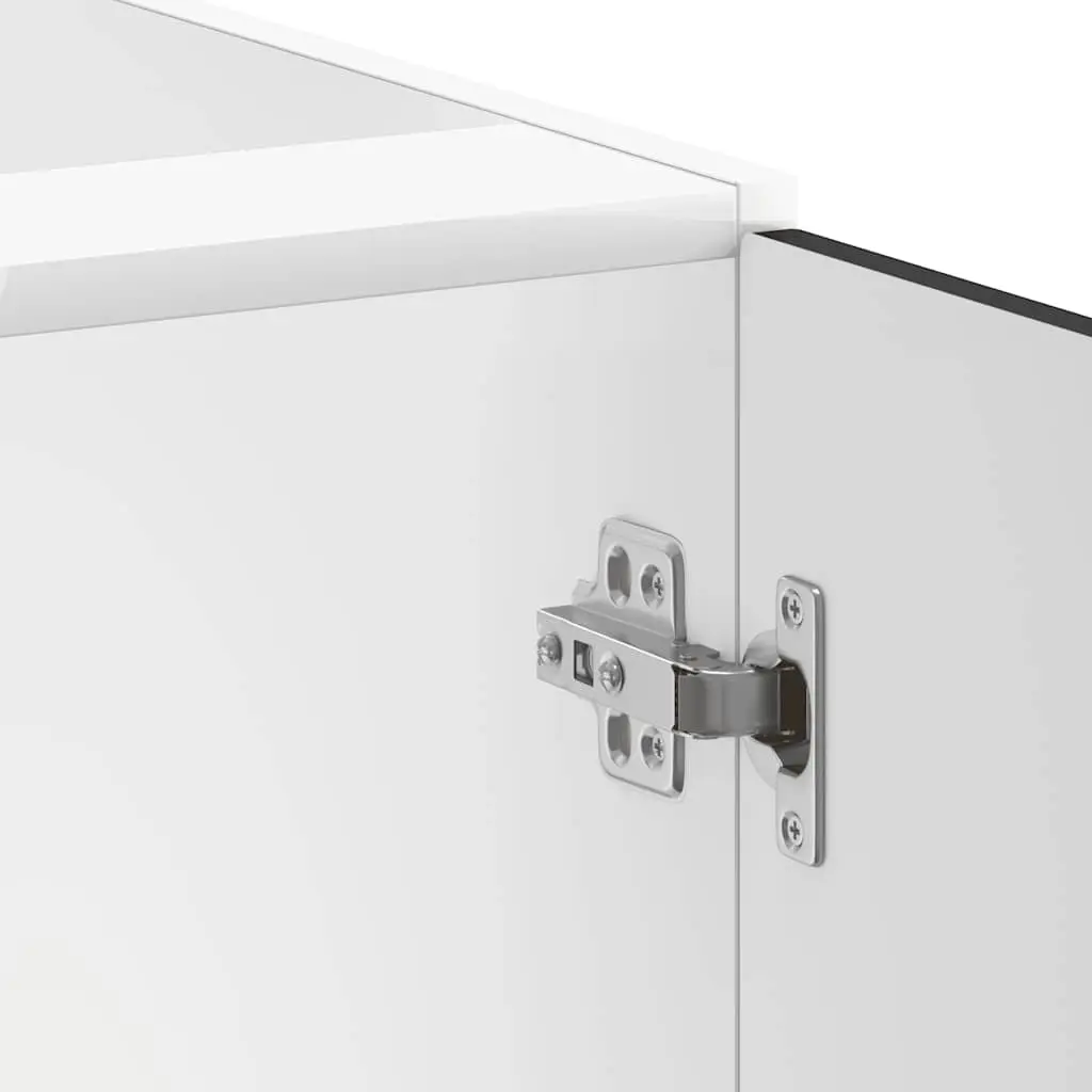 Black Sink Base Cabinet Engineered Wood Kitchen Cupboard with Doors