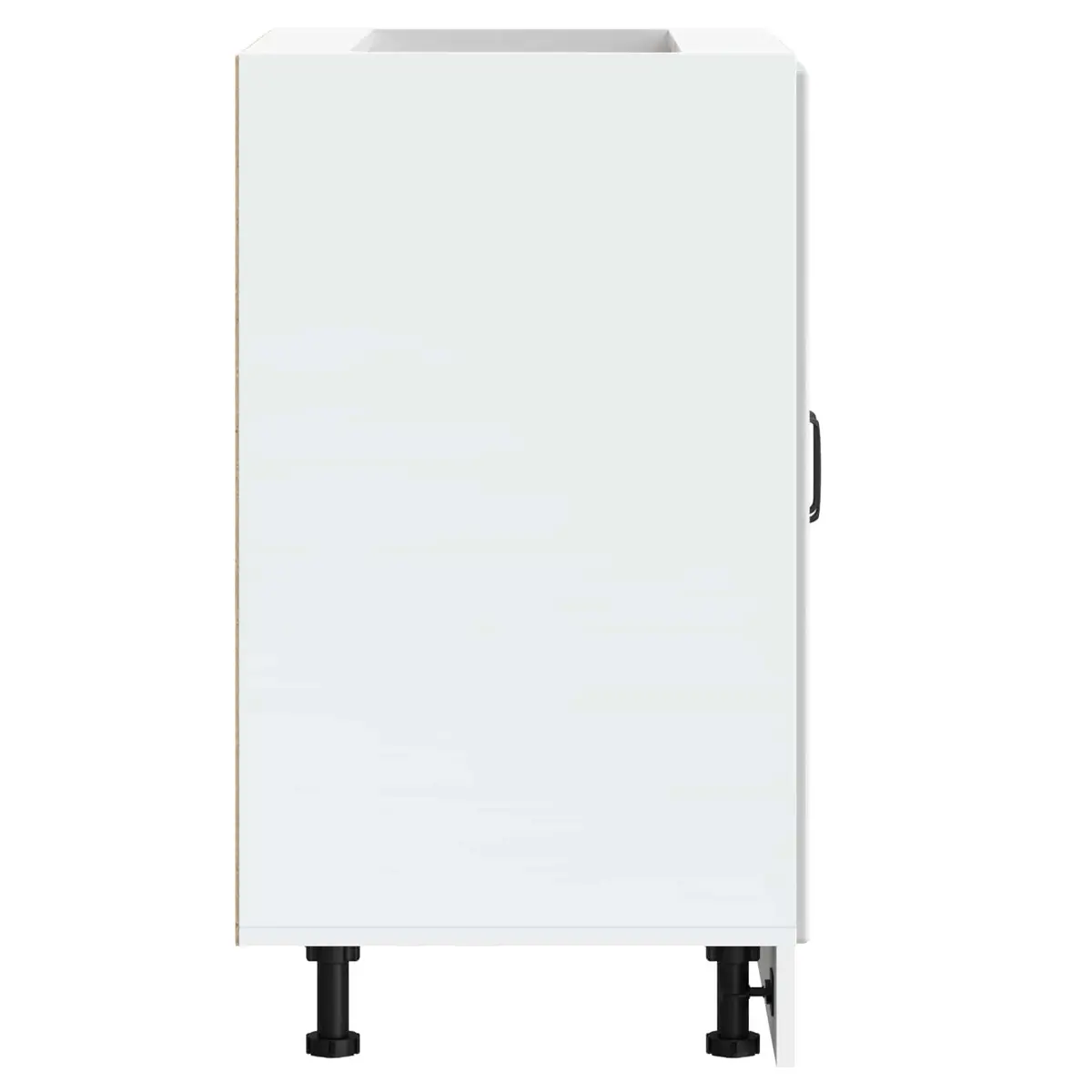 Kitchen Sink Base Cabinet Engineered Wood White High Gloss Storage Cupboard