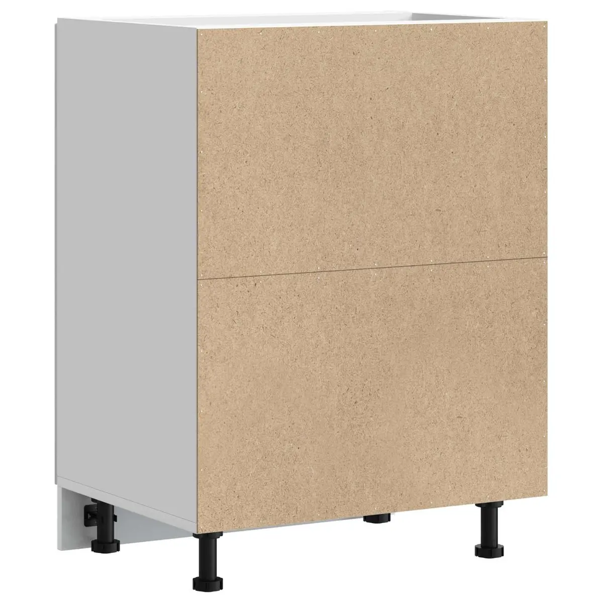 Kitchen Sink Base Cabinet Engineered Wood White High Gloss Storage Cupboard