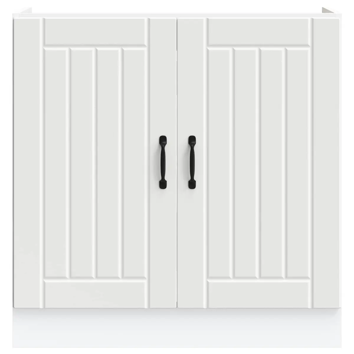 Kitchen Sink Base Cabinet White Storage Engineered Wood Cupboard Unit