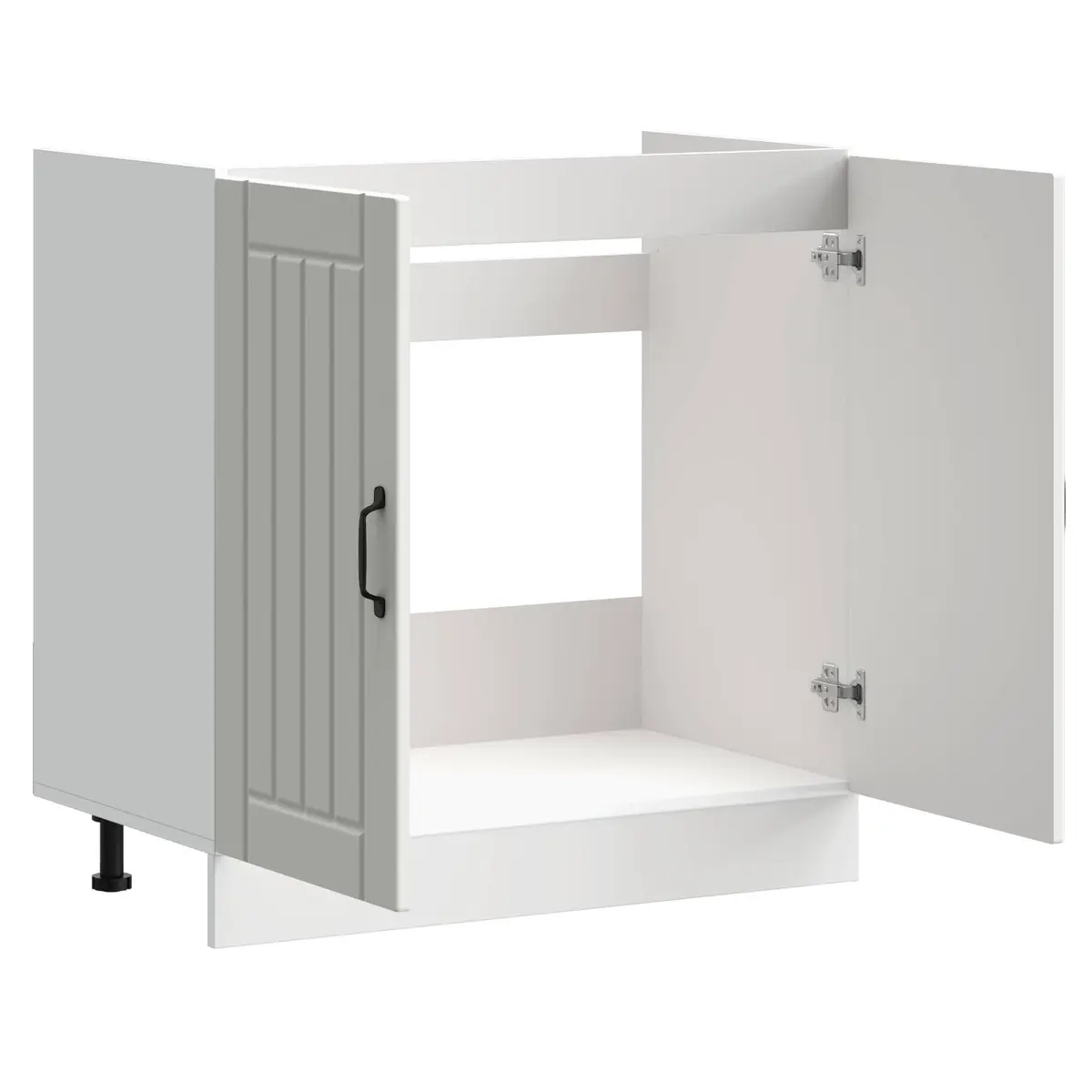 Kitchen Sink Base Cabinet White Storage Engineered Wood Cupboard Unit