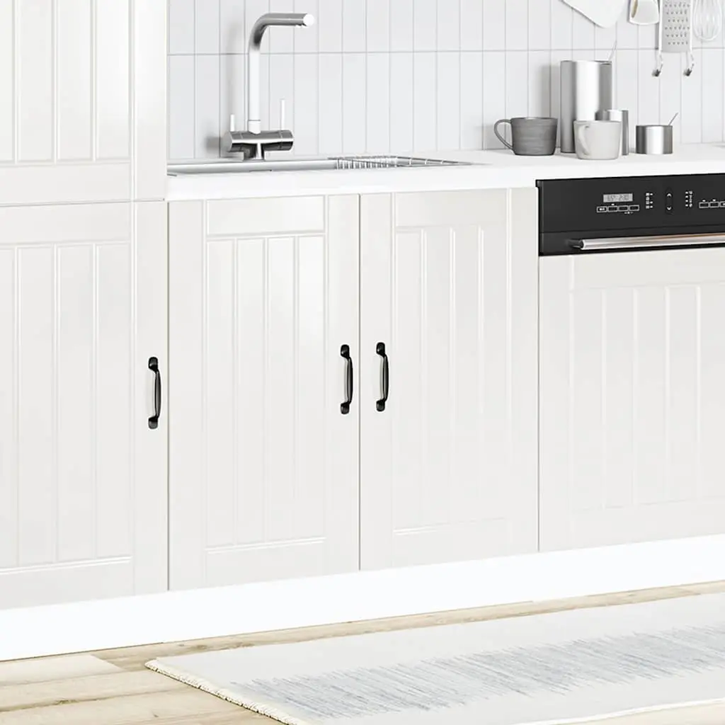 Sink Base Cabinet Engineered Wood White Adjustable Feet