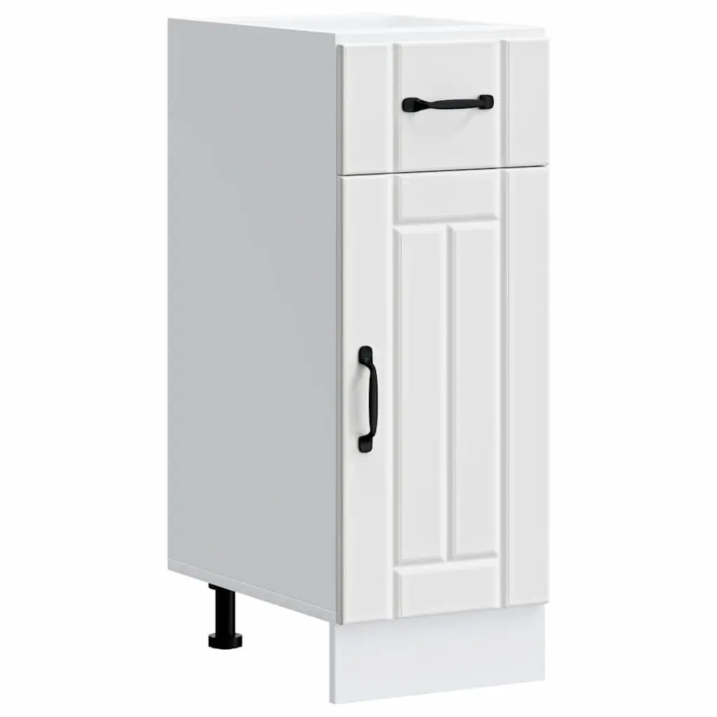 White Engineered Wood Kitchen Cabinet