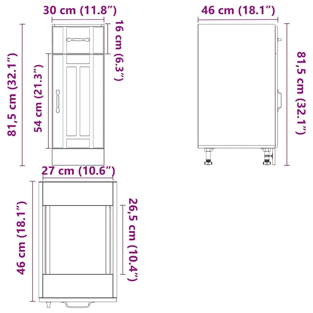 White Engineered Wood Kitchen Cabinet