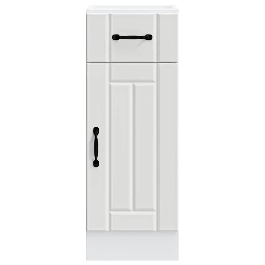 White Engineered Wood Kitchen Cabinet