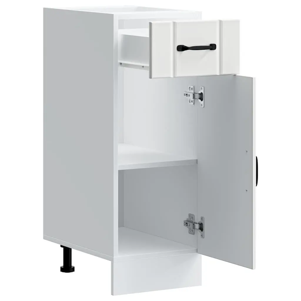 White Engineered Wood Kitchen Cabinet