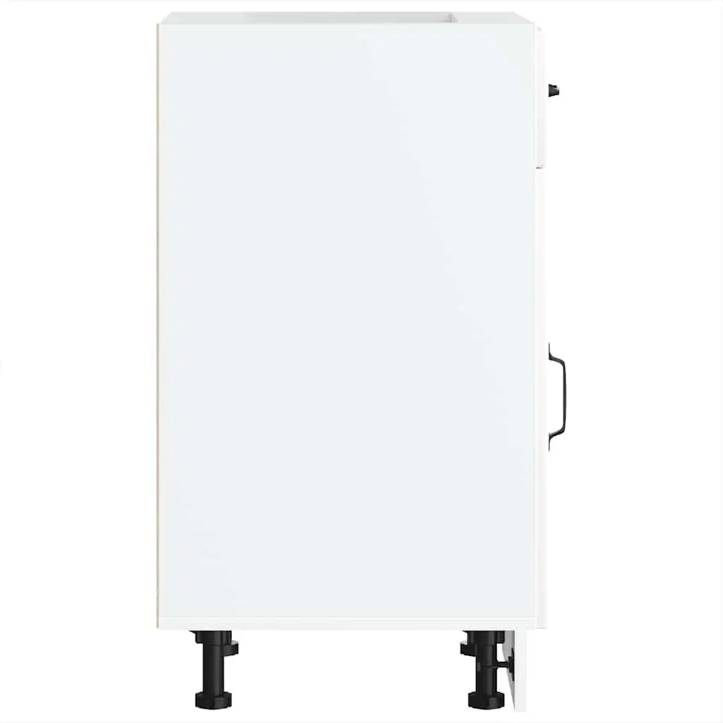 White Engineered Wood Kitchen Sink Unit