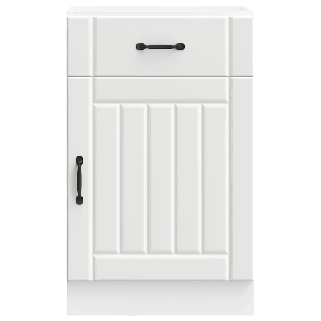Kitchen Base Cabinet Engineered Wood White Storage Sink Cupboard