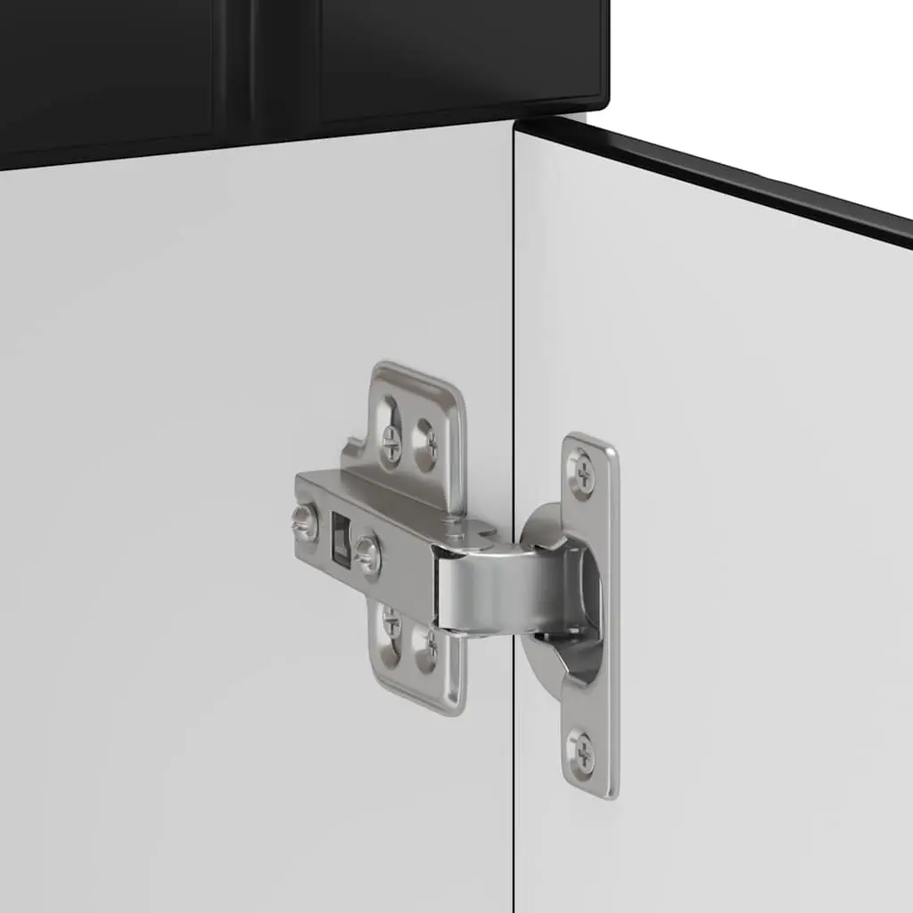 Kitchen Base Cabinet Engineered Wood Black Adjustable Feet