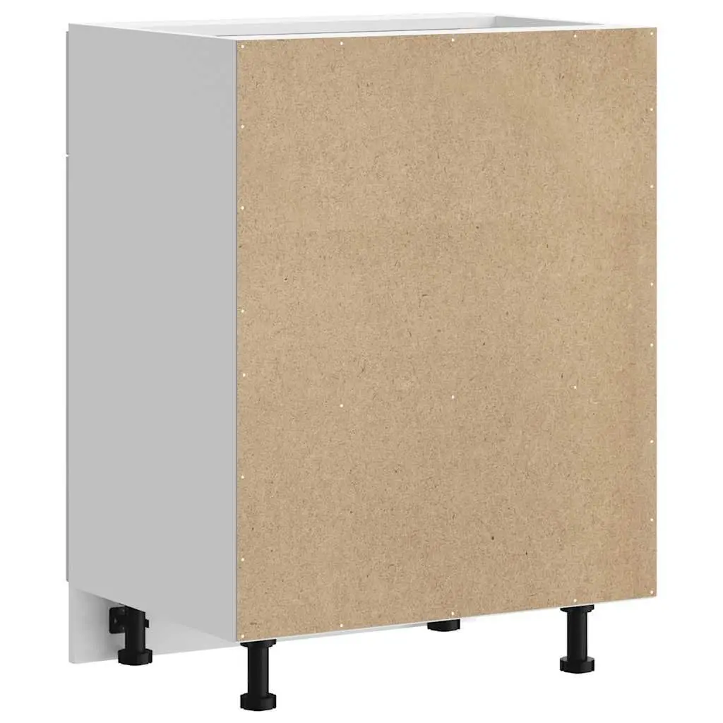 Kitchen Base Cabinet Engineered Wood High Gloss White