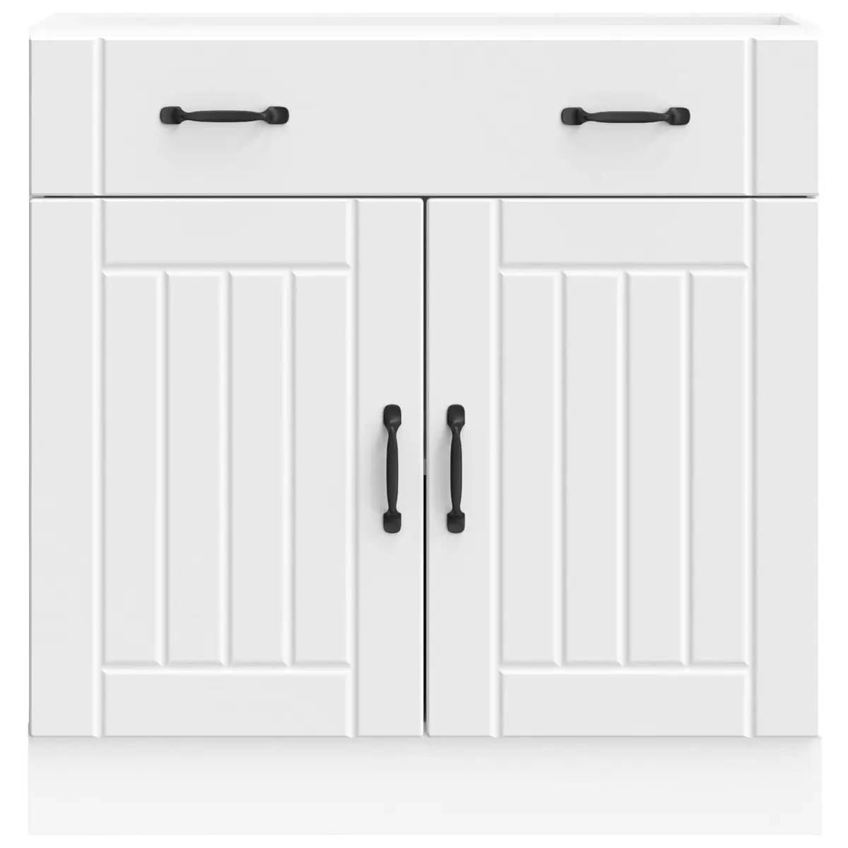 Kitchen Base Cabinet Engineered Wood White Storage Cupboard