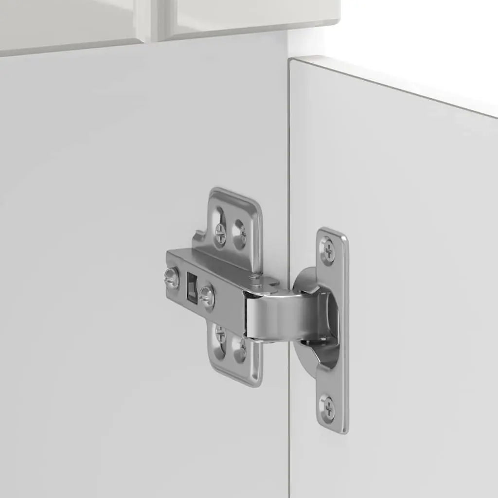Kitchen Storage Cupboard Base Cabinet High Gloss White Engineered Wood with Adjustable Feet