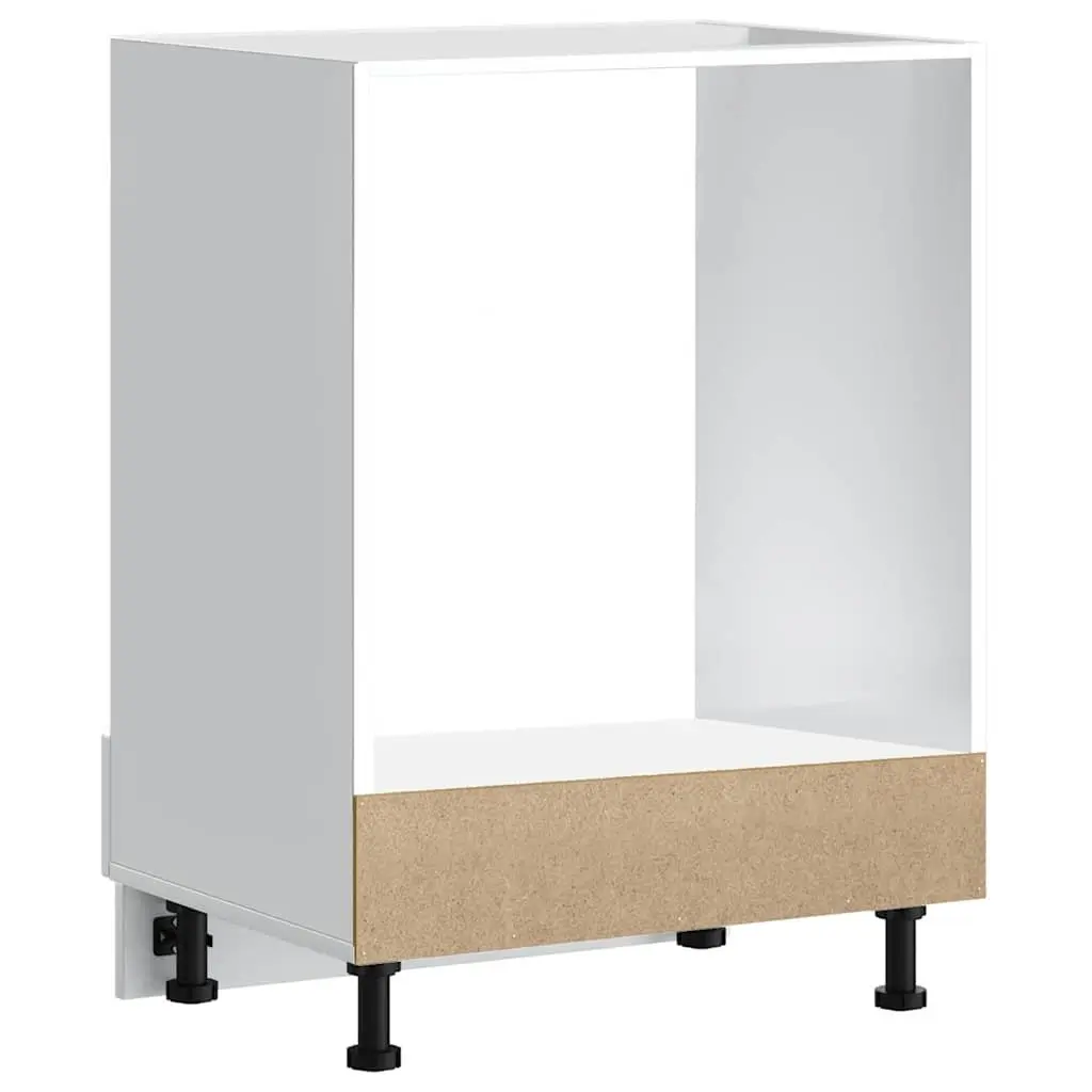 Oven Cabinet White Engineered Wood Kitchen Storage Unit Compact Space-Saving