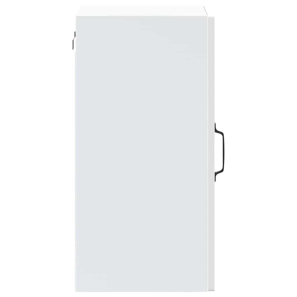 Kitchen Cabinet Engineered Wood Wall-Mounted Storage Cupboard Glass Door White