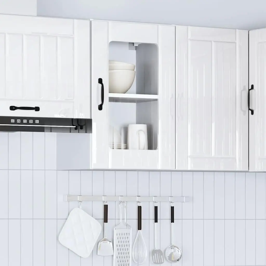 Wall-Mounted Kitchen Cabinet with Glass Door
