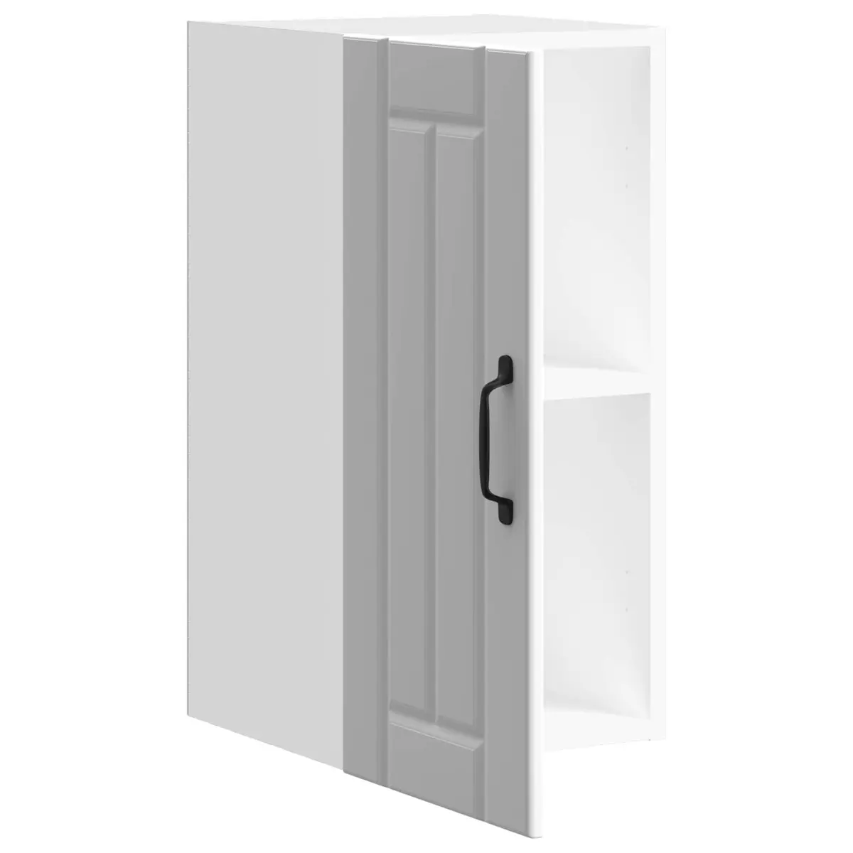 Kitchen Cabinet Engineered Wood Wall-Mounted White Glass Door