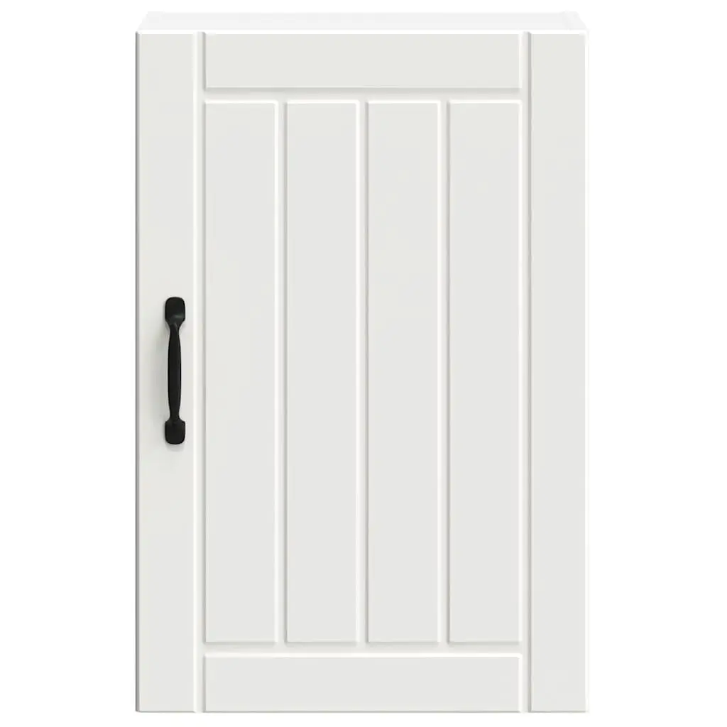 White Engineered Wood Wall Cabinet for Kitchens