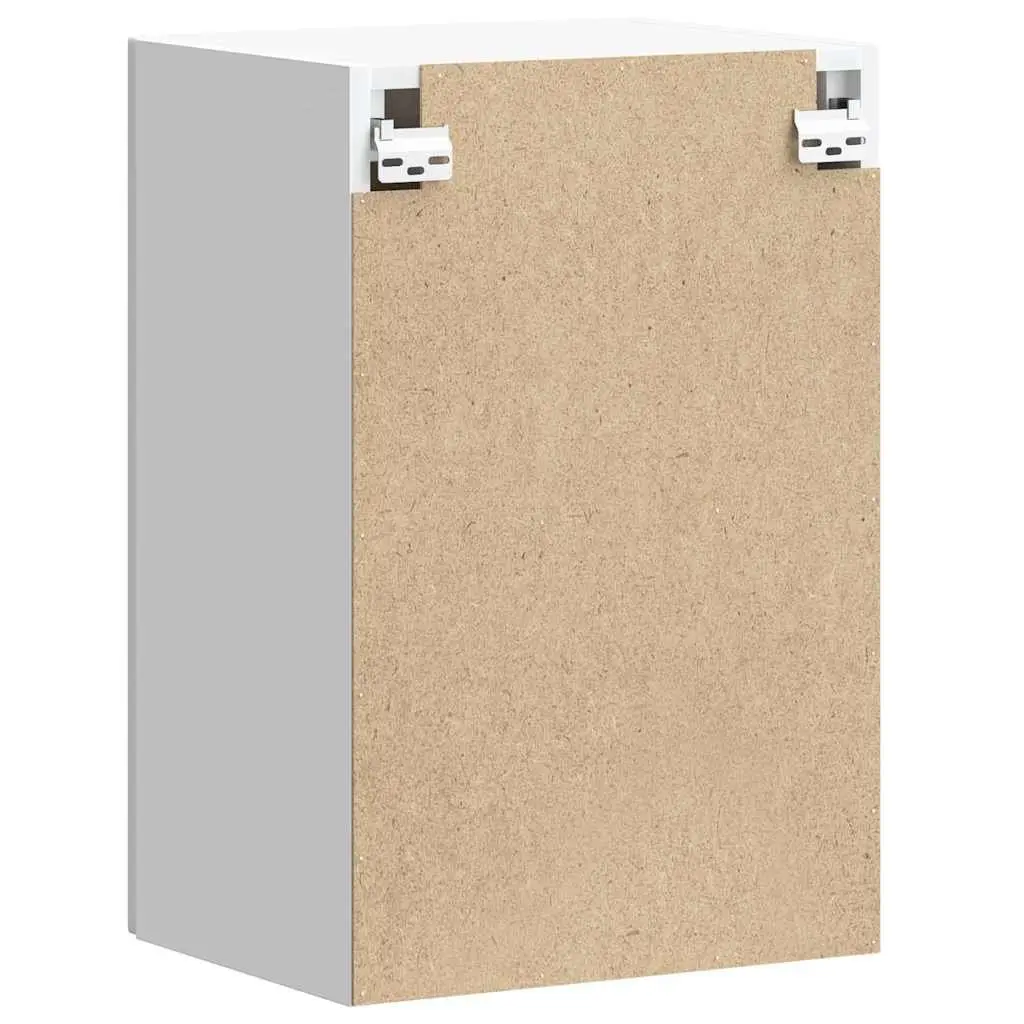 White Engineered Wood Wall Cabinet for Kitchens