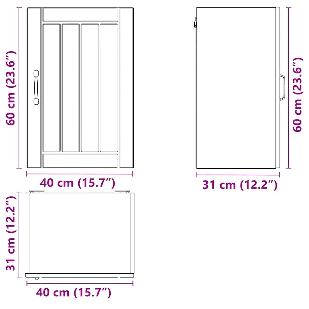 Kitchen Wall Cabinet White Engineered Wood Wall-Mounted Storage Glass Door