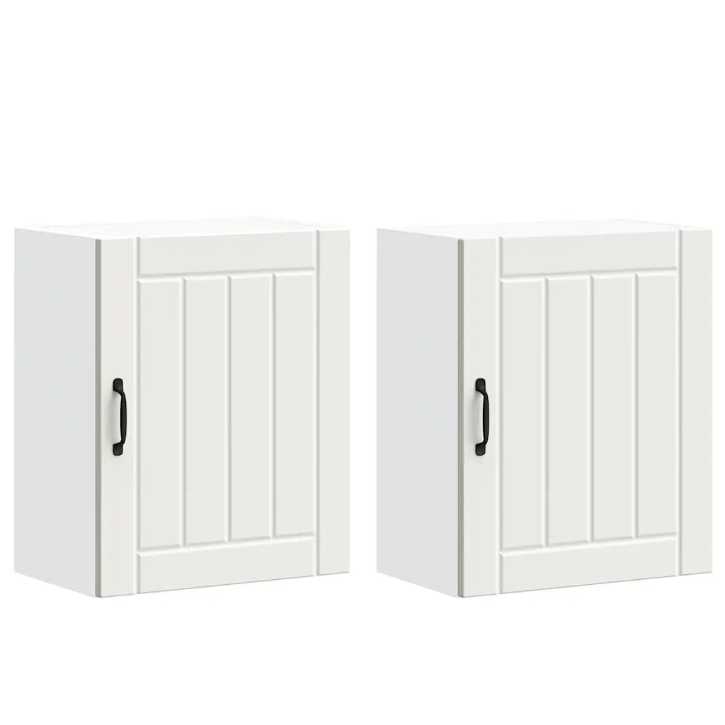 2 White Wall Cabinets