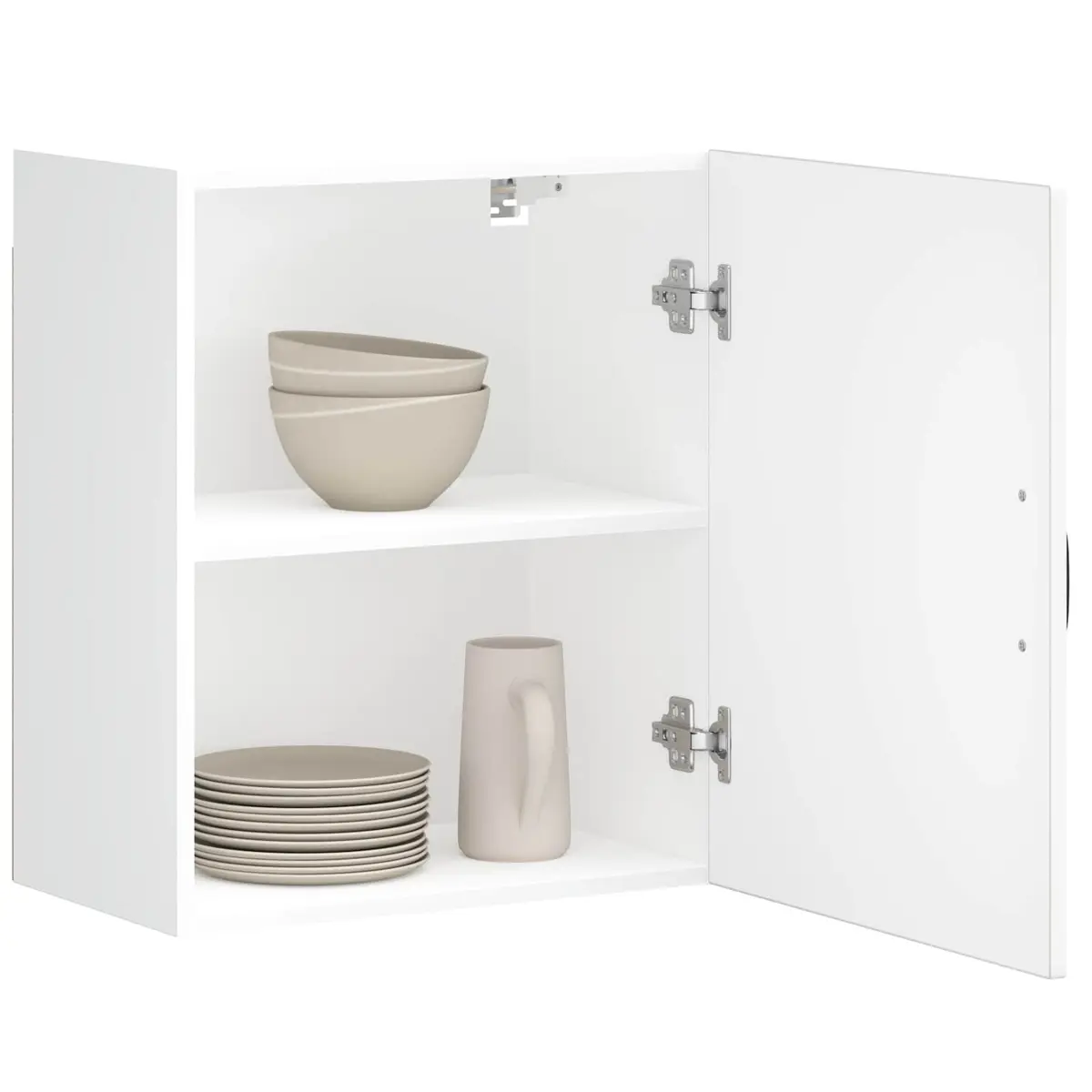 2 White Wall Cabinets