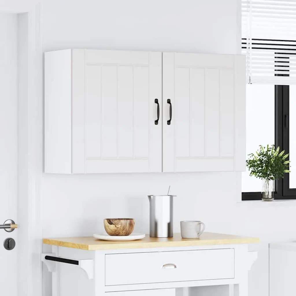 2 White Wall Cabinets