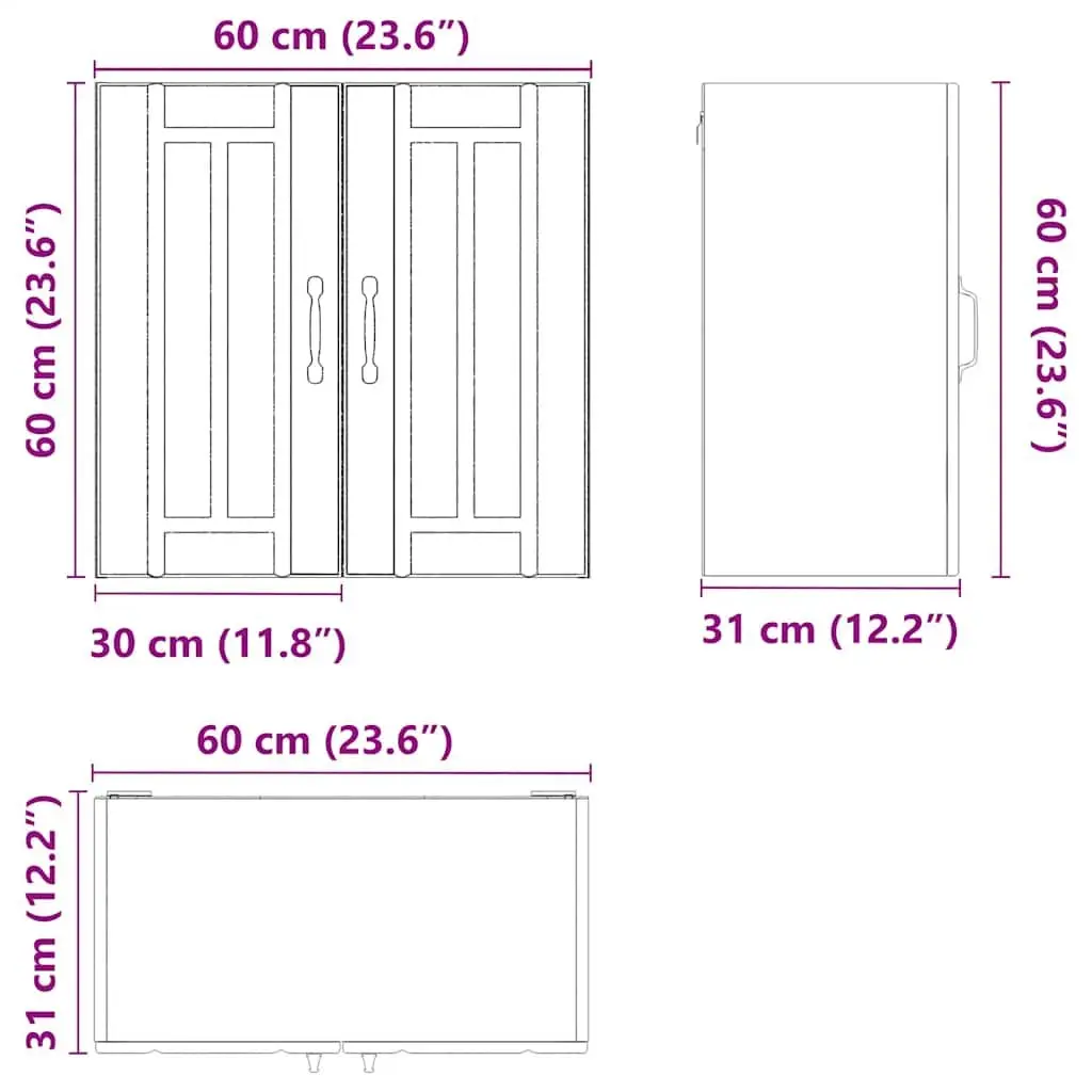 Wall-Mounted Kitchen Storage Cabinet in White
