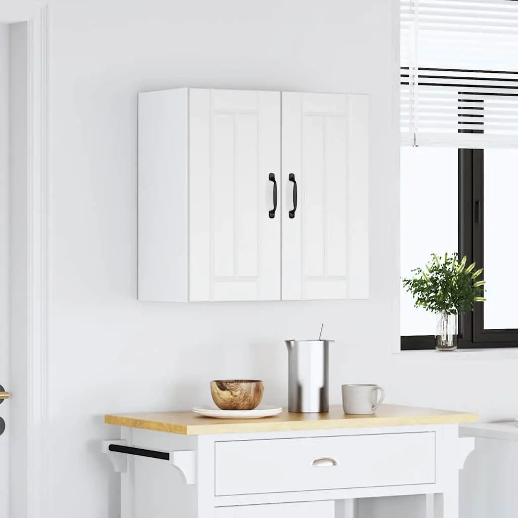 Wall-Mounted Kitchen Storage Cabinet in White