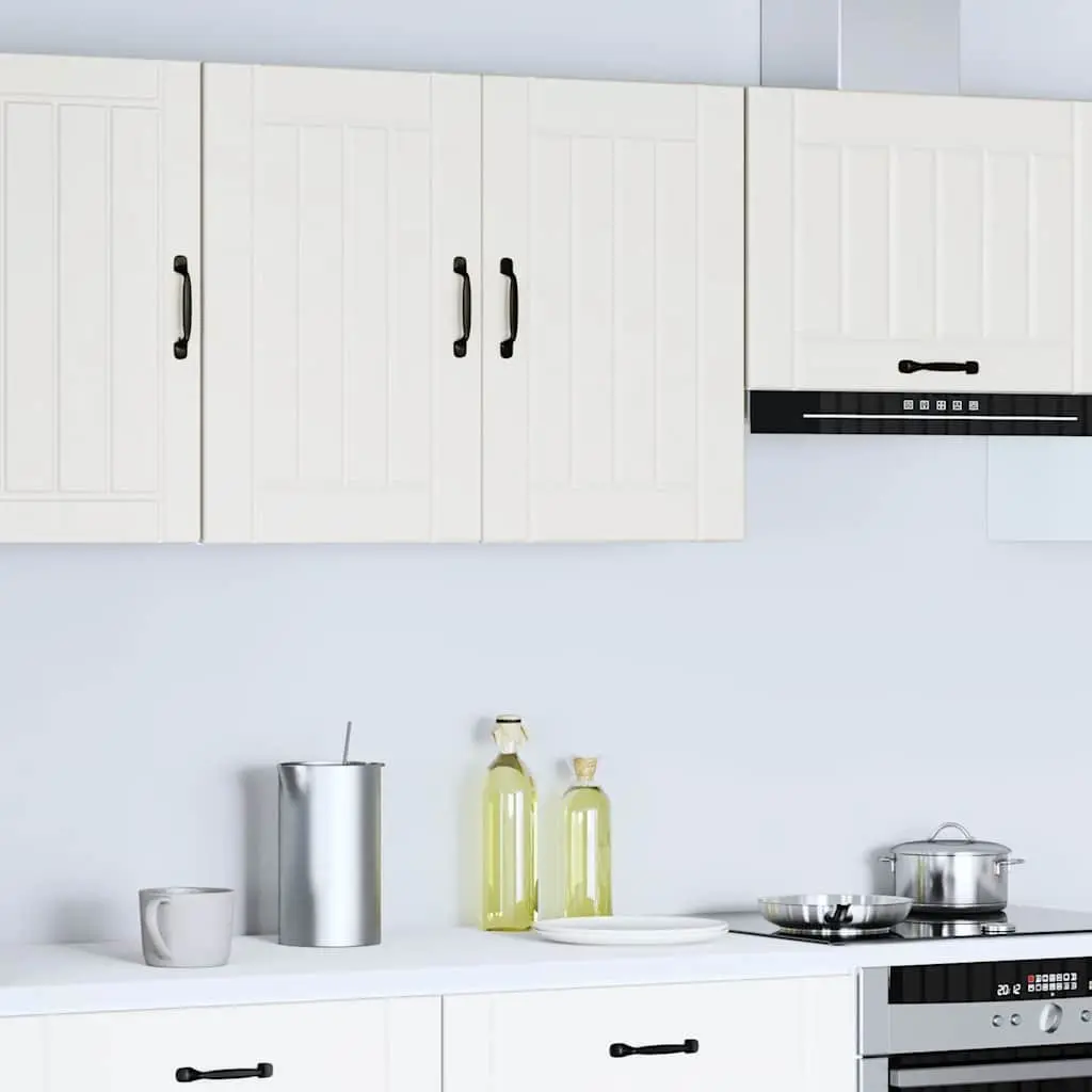 Kitchen Cabinet Engineered Wood Wall-Mounted White Glass Door Storage Organiser