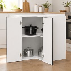 Black Wall Corner Cabinet for Kitchens