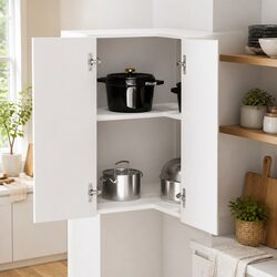 Practical Wall-Mounted Corner Cabinet for Kitchen Use