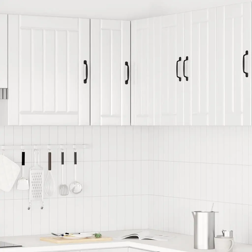 Kitchen Corner Cabinet Engineered Wood Wall-Mounted White High Gloss Storage Cupboard