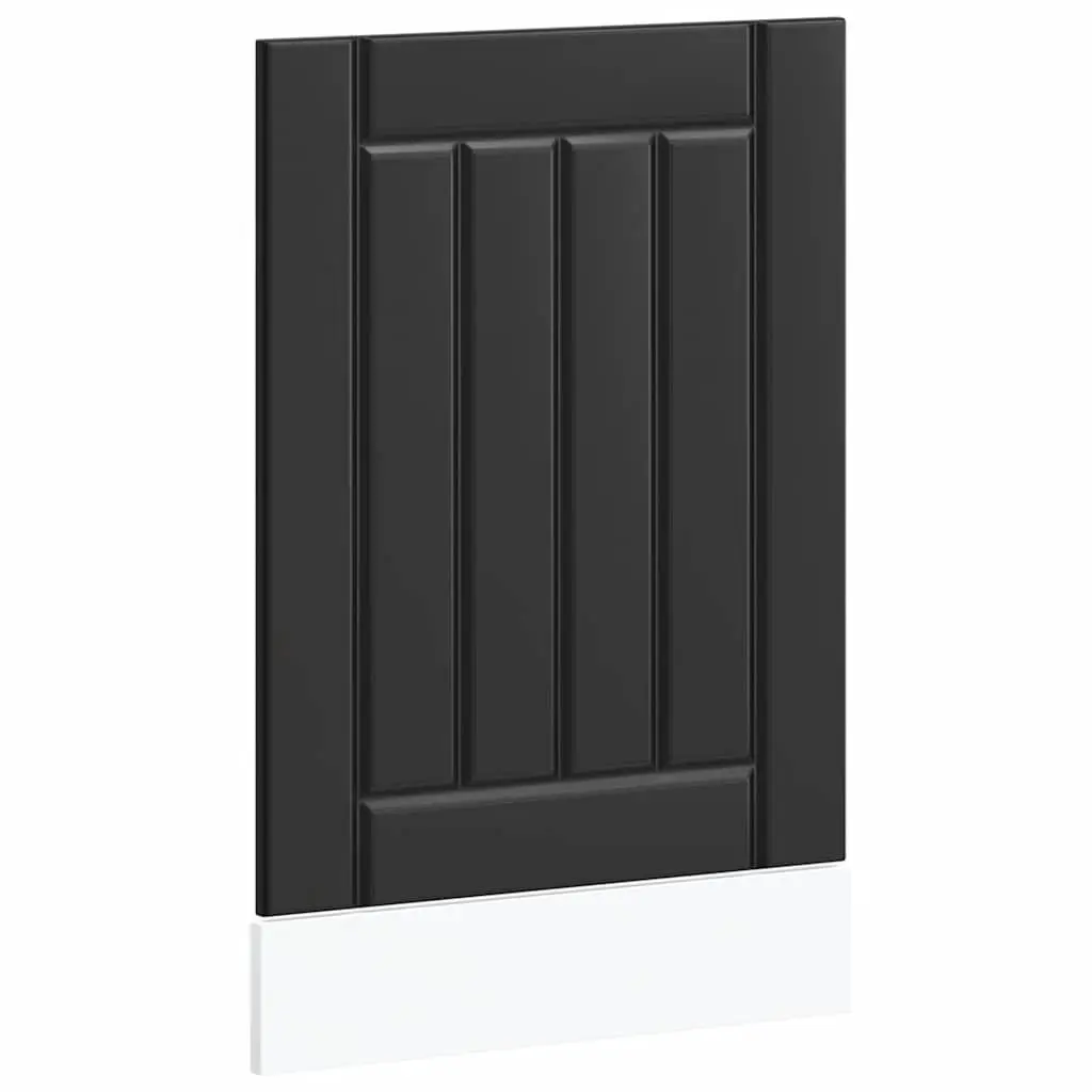Dishwasher Panel Black Engineered Wood Kitchen Cabinet Front Cover Protection