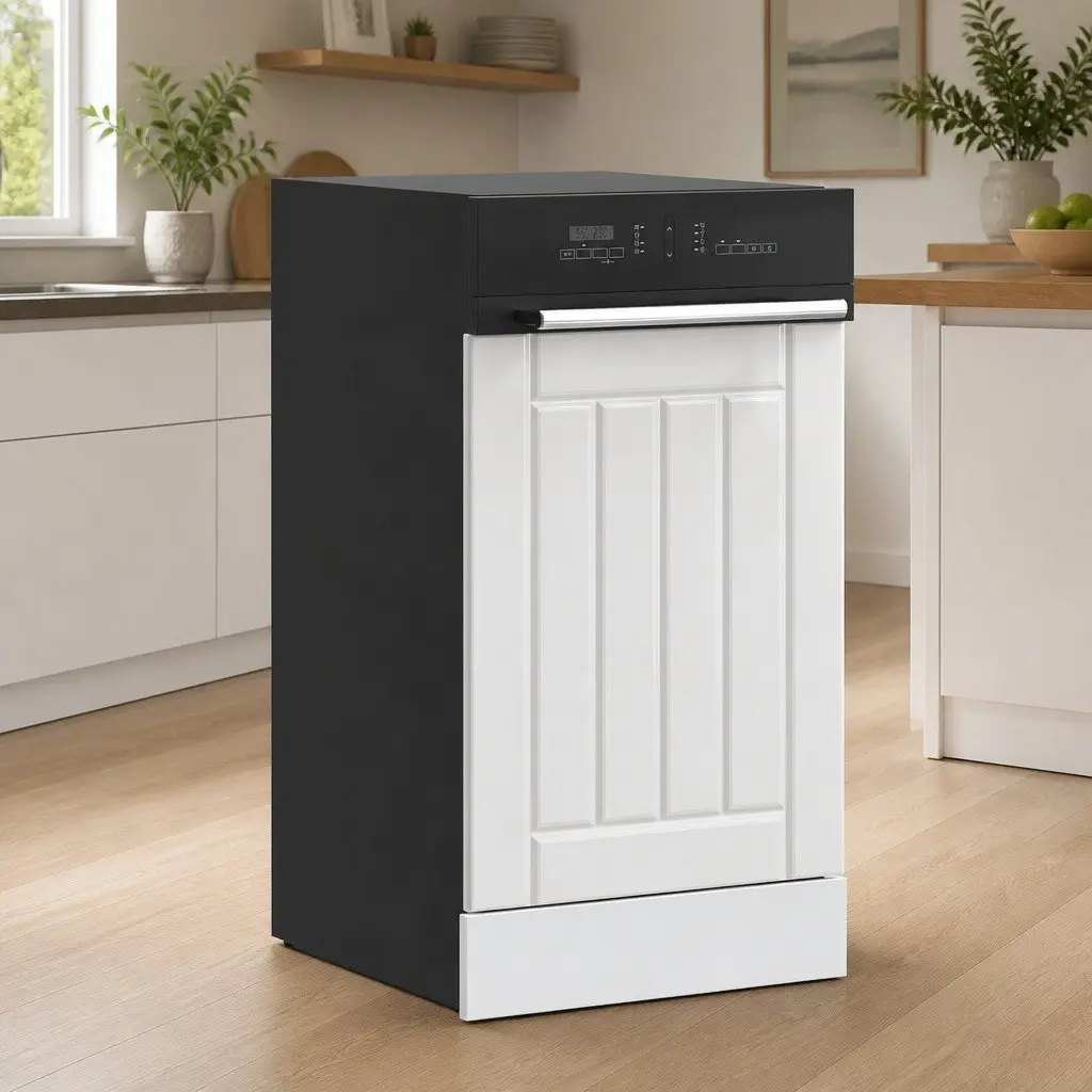 Dishwasher Front Panel Engineered Wood High Gloss White Kitchen Cabinet Cover