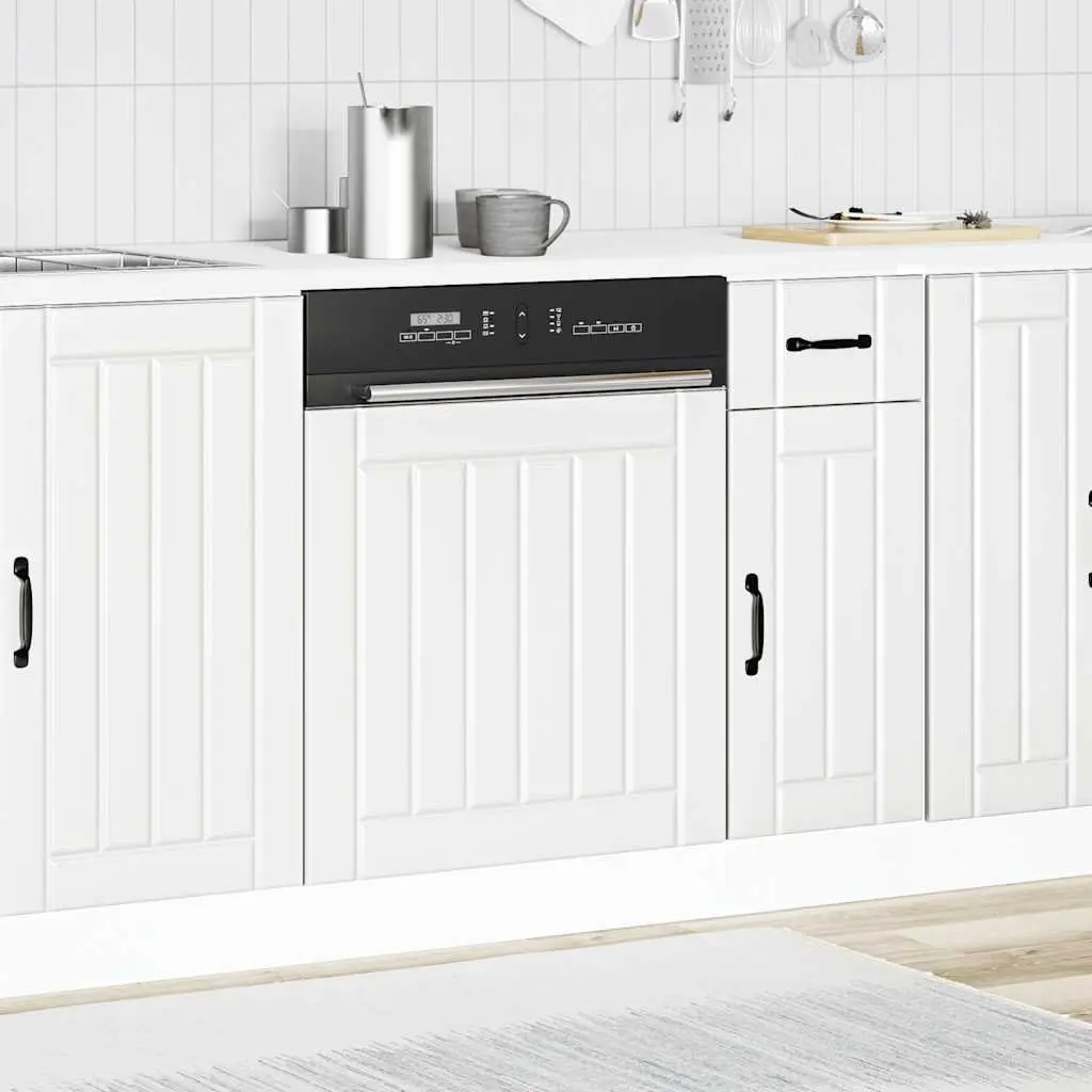 Dishwasher Panel Engineered Wood White Kitchen Cabinet Front Cover
