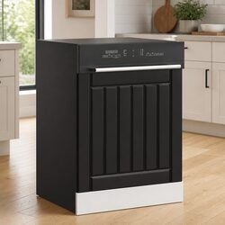 Black Engineered Wood Dishwasher Panel Kitchen Cabinet Front Cover Protector