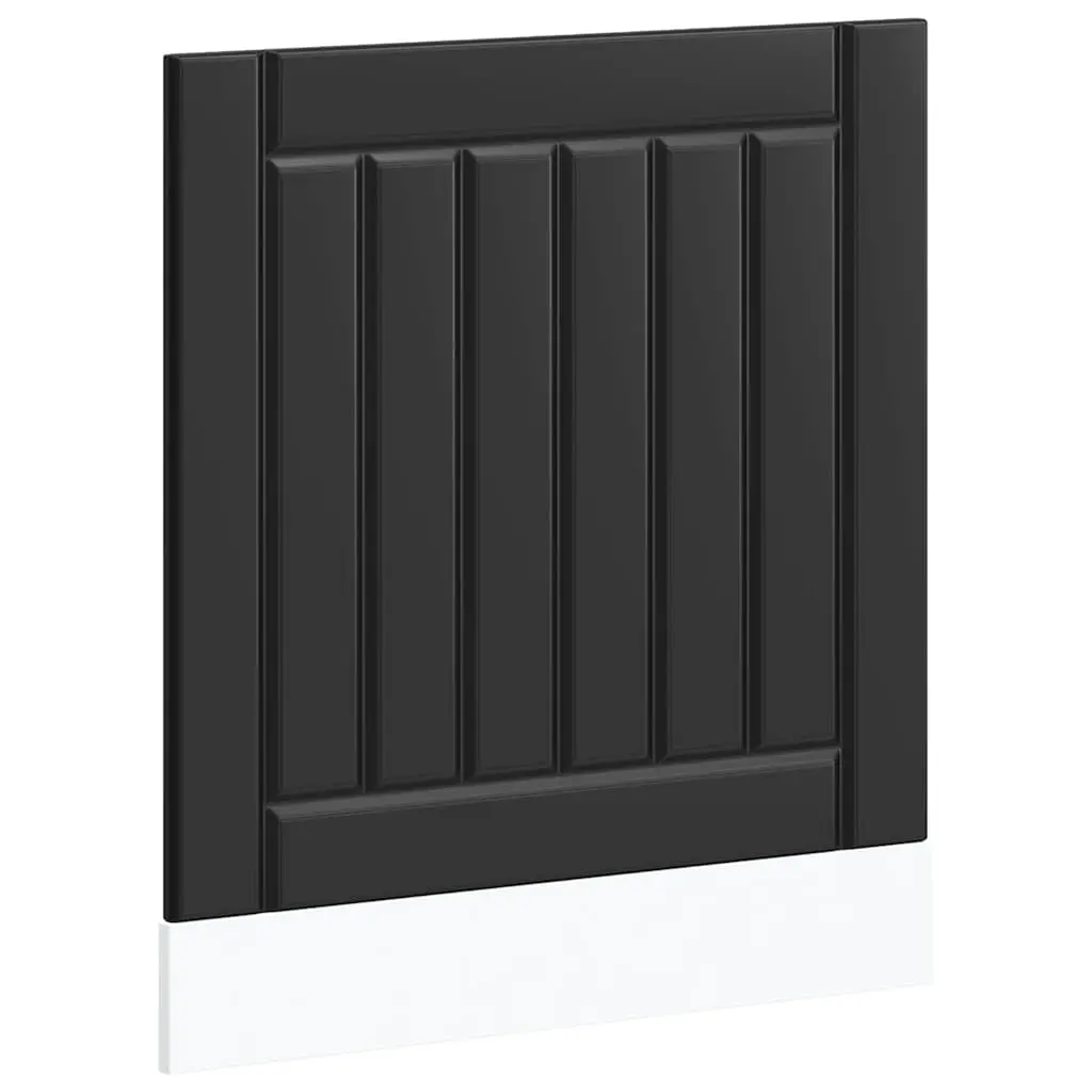 Black Engineered Wood Dishwasher Panel Kitchen Cabinet Front Cover Protector